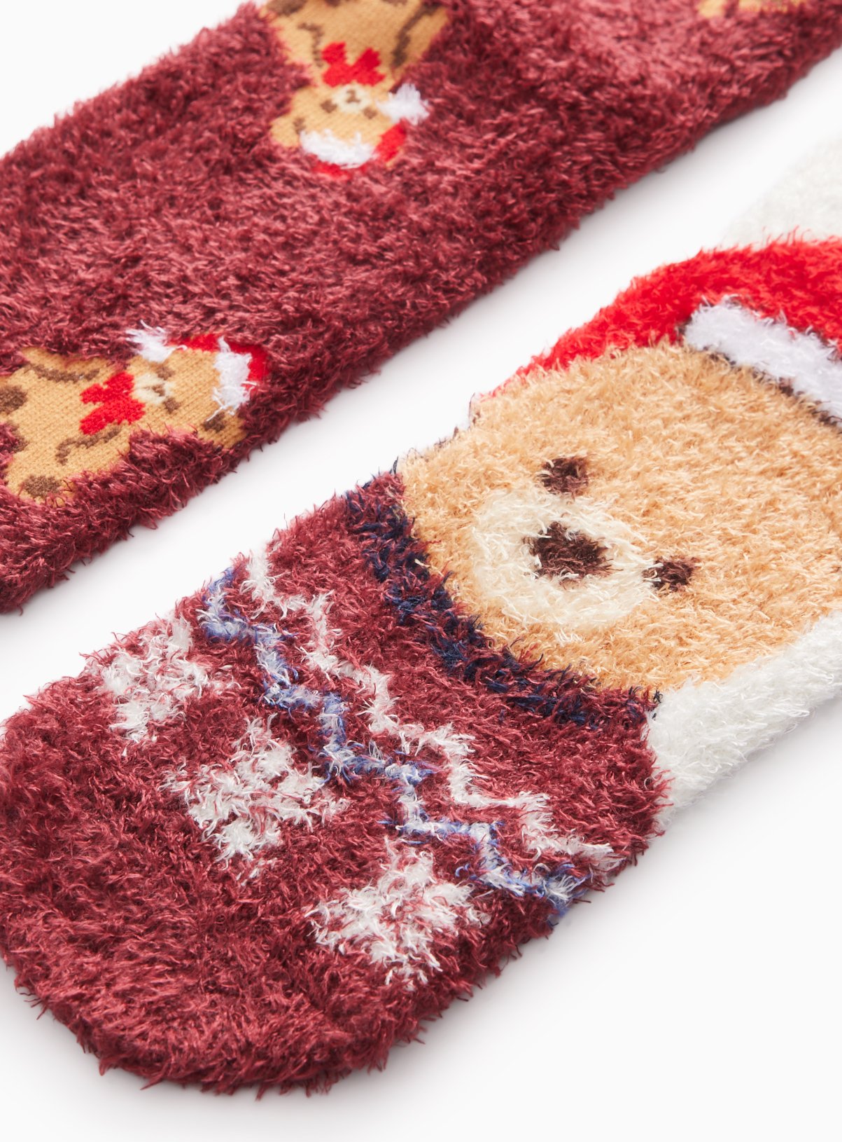 Family Matching Bear Cosy Socks 2-Pack 4-8 - Image 2 thumbnail
